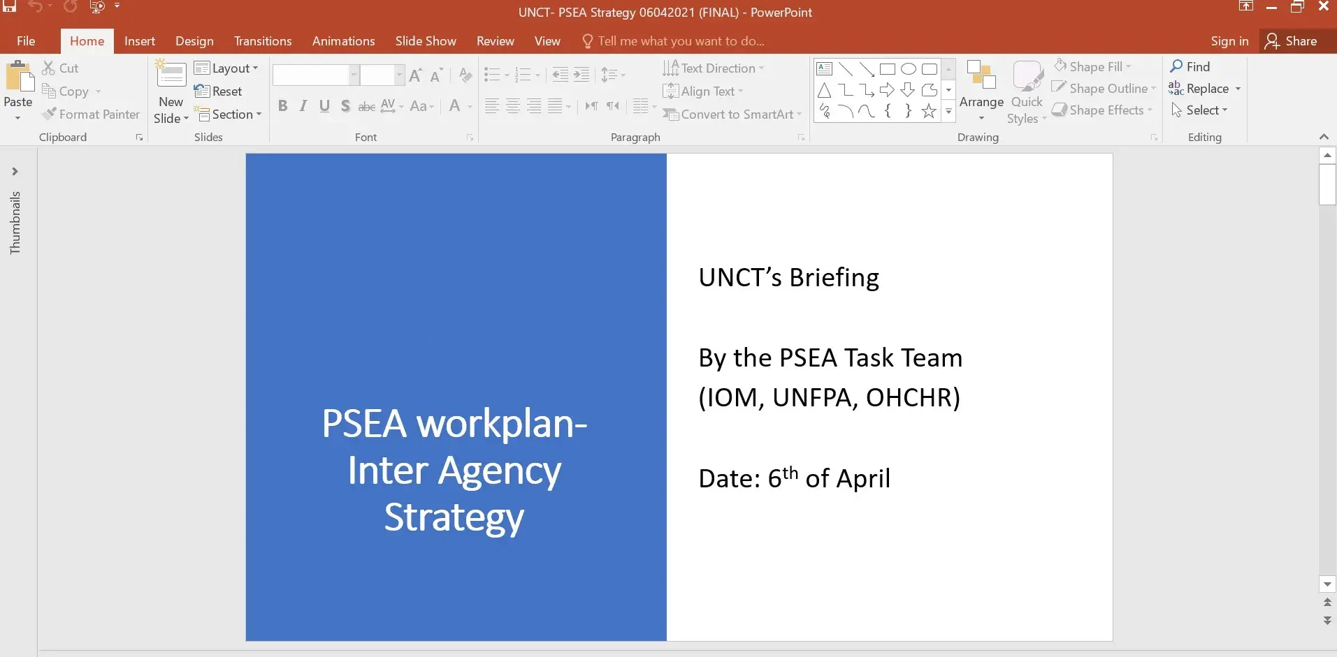 UNFPA GCC leads the PSEA Work Action and Strategy of the UNCT of KSA 